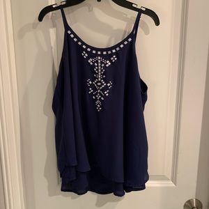 Charming Charlie navy tank top.